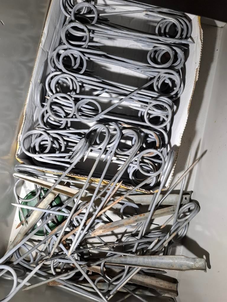 Grondpennen tentharingen gegalvaniseerd ijzer, Tuin en Terras, Gaas en Draad, Ophalen of Verzenden, Gebruikt, Minder dan 10 meter