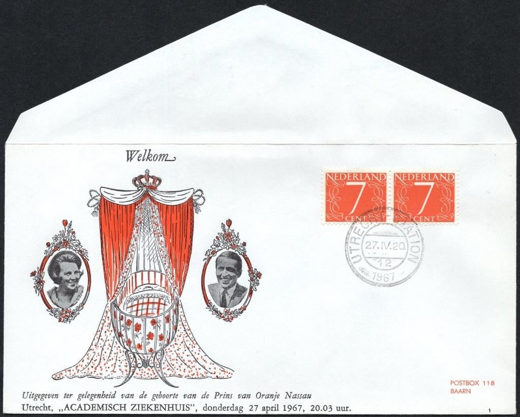 Geboorte Willem-Alexander (1), Verzenden, Envelop