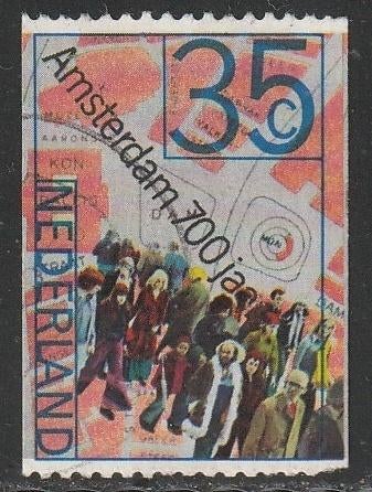 Nederland 1975 1067a Amsterdam 700 jaar Rol, Gest, Postzegels en Munten, Ophalen of Verzenden, Na 1940, Gestempeld