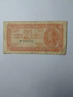Joegoslavië 20 Dinara WW2 1944 Bankbiljet, Ophalen of Verzenden