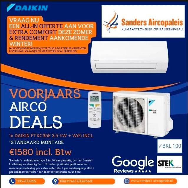 Pak nog snel uw aanbieding voor de zomer prijsverhoging!!, Witgoed en Apparatuur, Airco's, Nieuw, 3 snelheden of meer, Ophalen of Verzenden