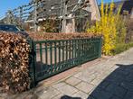 Groen hekwerk voor oprit met slot en klemmen, Ophalen, Met poort, Zo goed als nieuw, Tuinhek