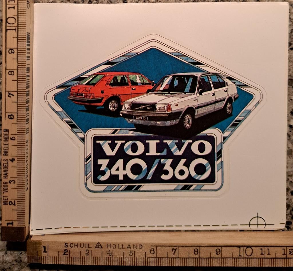 Vintage sticker VOLVO 340 360 logo merk, Ophalen of Verzenden, Zo goed als nieuw