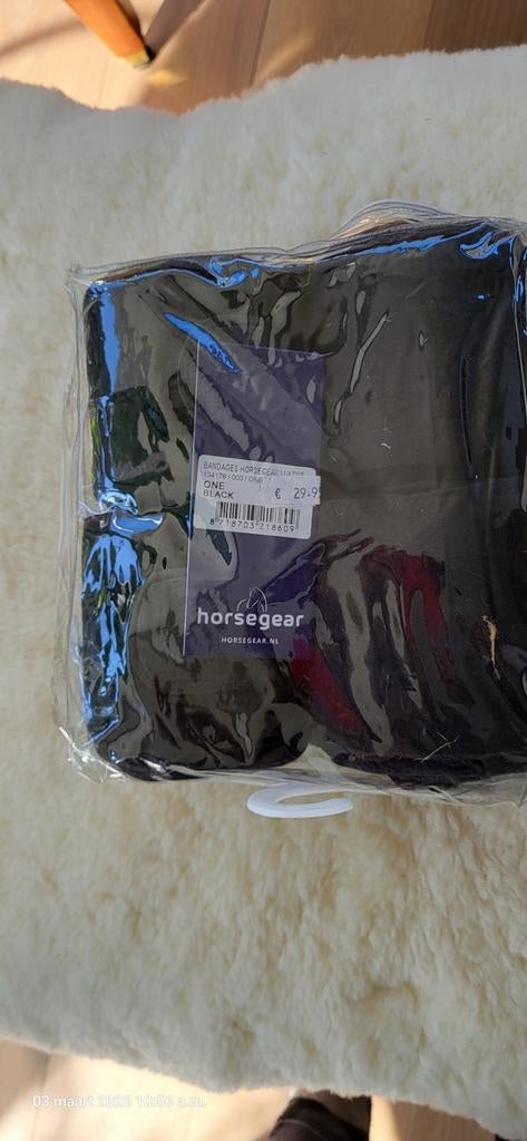 4 Horse Gear zwarte Bandages 2 nieuw, 2 gebruikt, Dieren en Toebehoren, Ophalen of Verzenden, Zo goed als nieuw