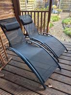 2 ligstoelen met kussens, Ophalen, Gebruikt