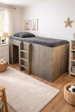 Eenpersoons bunkerbed van massief hout, Ophalen, Eenpersoons, Hout, 90 cm