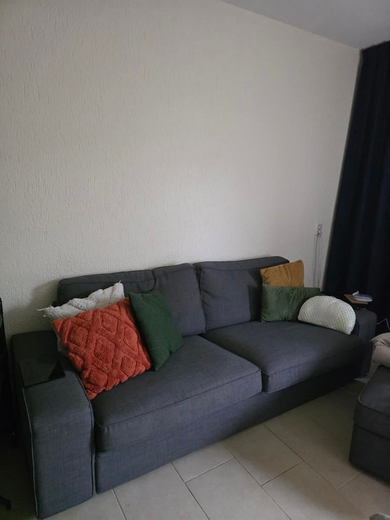 Gratis grijze 3 zits Ikea Kivik bank, Huis en Inrichting, Ophalen, Gebruikt