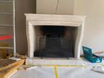 Gedemonstreerde kalkstenen schouw 120 hoog en 140 breed, Huis en Inrichting, Ophalen of Verzenden, Zo goed als nieuw, Vrijstaande haard