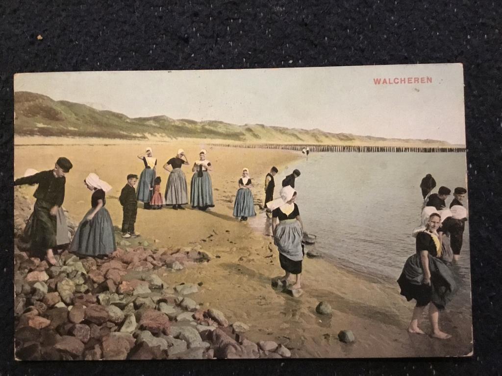 Oude Ansicht Walcheren, kinderen klederdracht, Verzamelen, Ophalen of Verzenden, Voor 1920, Gelopen, Zeeland