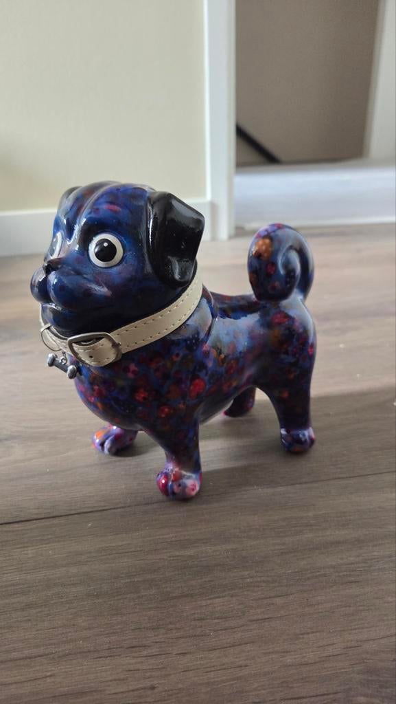 Pomme-Pidou Spaarpot Mopshond, Verzamelen, Spaarpotten, Ophalen of Verzenden, Zo goed als nieuw, Steen, Aardewerk of Keramiek