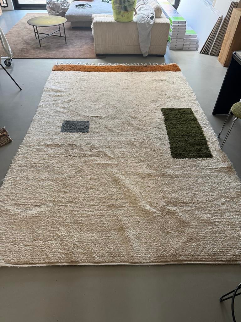 Uniek Beni Ouarain vloerkleed - Custom Made, Ophalen, Gebruikt, Wit, 200 cm of meer