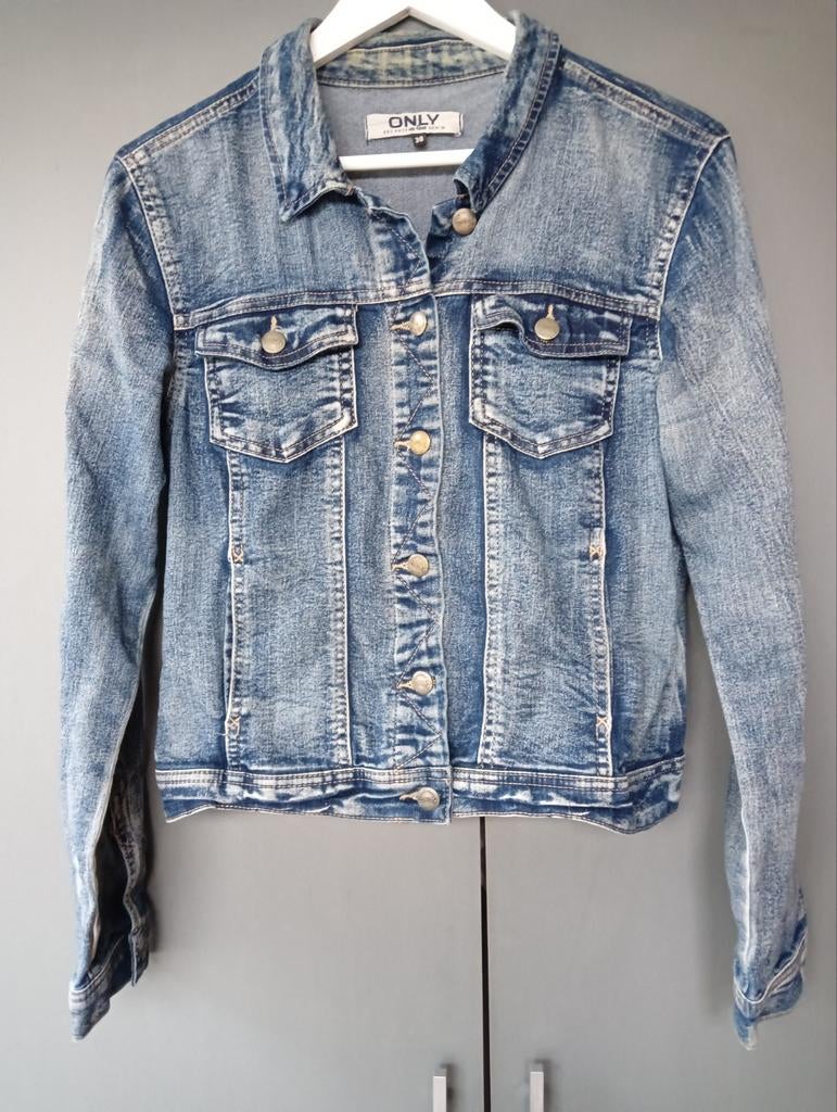 Used look spijkerjasje mt 38 van Only, Maat 38/40 (M), Only, Blauw, Ophalen of Verzenden