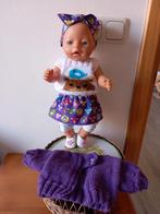 Zelfgemaakte poppenkleertjes voor pop 43 cm., Ophalen of Verzenden, Nieuw, Babypop