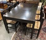 Zeldzame vintage eetkamerset Vico Magistretti Italië 1970s, Ophalen, Gebruikt, 4 tot 6 stoelen