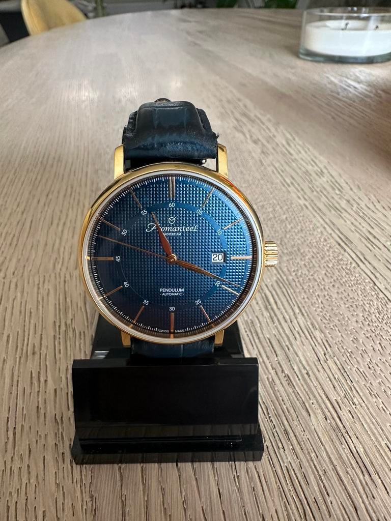 Fromanteel Pendulum Prestige - Automatic - Gold Plated, Overige merken, Overige materialen, Leer, Polshorloge