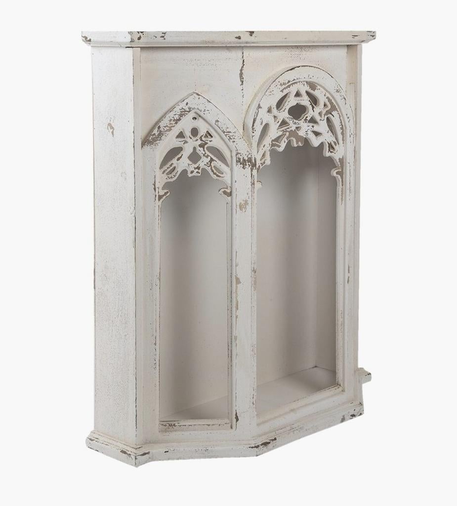 Clayre & Eef Wandkast wit hout, Antiek en Kunst, Ophalen of Verzenden