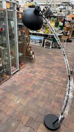 Moderne Zwarte Booglamp met Gouden Binnenkant, Ophalen of Verzenden, Nieuw, Metaal, 150 tot 200 cm