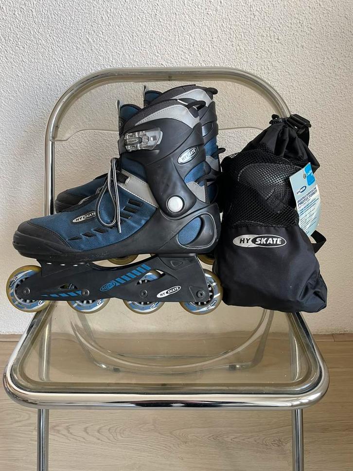 Blauwe HY SKATE inline skates/skeelers in maat 45, Sport en Fitness, Skeelers, Gebruikt, Inline skates 4 wielen, Overige merken