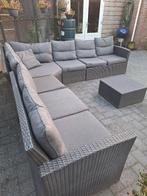 Tuinbank met kussens, Ophalen, Kunststof, Gebruikt, Hocker