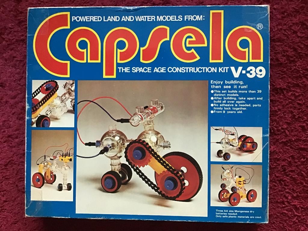 Vintage Technisch Constructie speelgoed CAPSELA doos V-39, Kinderen en Baby's, Speelgoed | Speelgoedvoertuigen, Ophalen of Verzenden