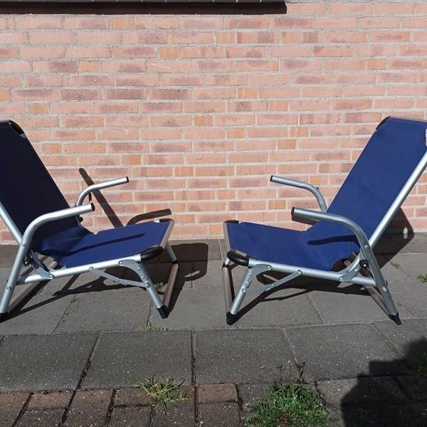 lage bootstoeltjes camping strand etc. tot 100 kg., Ophalen, Gebruikt, Campingstoel