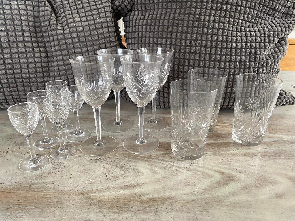 kristallen glazen, Antiek en Kunst, Ophalen