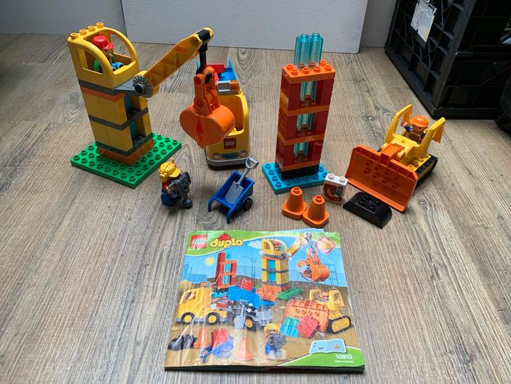 Lego Duplo Grote Bouwplaats 10813 - Compleet, Kinderen en Baby's, Speelgoed | Duplo en Lego, Gebruikt, Lego, Complete set, Ophalen of Verzenden