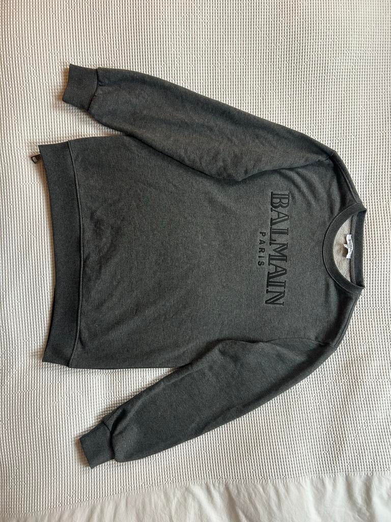 Grijze Balmain trui - Maat L, Verzenden, Gedragen, Maat 52/54 (L), Grijs