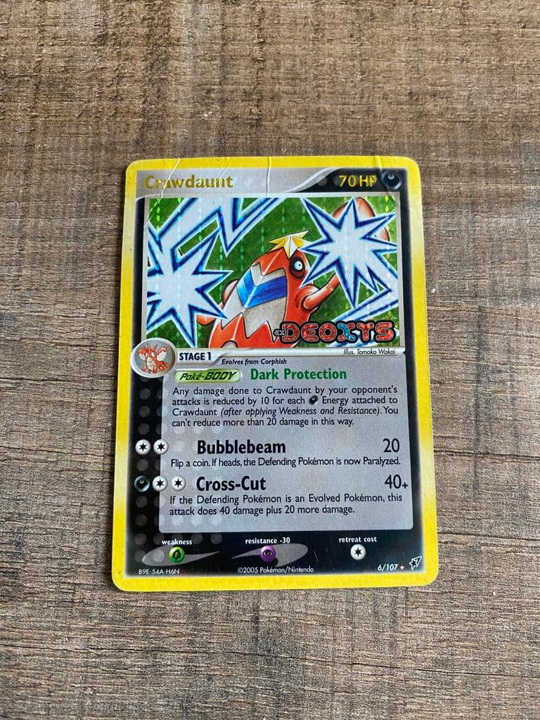 Pokémon Crawdaunt 6/107, Ophalen of Verzenden, Gebruikt, Losse kaart