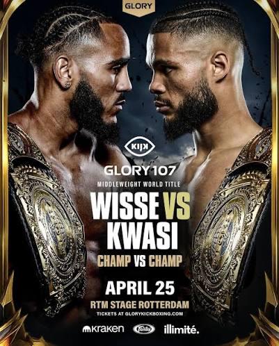 3x GLORY 107 tickets – originele koper, Drie personen of meer, April