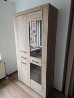 Moderne opbergkast met vitrine en lades, Huis en Inrichting, Kasten | Overige, Ophalen, Gebruikt