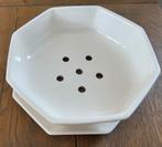 Vintage wit aardewerk fruittest met schaal, Ophalen of Verzenden