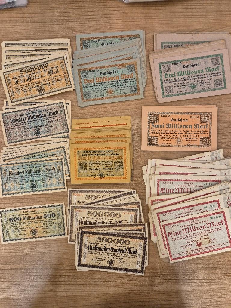 Duitsland - Reichsbahn Dresden 1923 163 Stuks, Postzegels en Munten, Bankbiljetten | Europa | Niet-Eurobiljetten, Ophalen of Verzenden