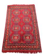 Vintage oosters wol Bouchara vloerkleed rood 135x200cm, Crème, 100 tot 150 cm, Ophalen of Verzenden, Zo goed als nieuw