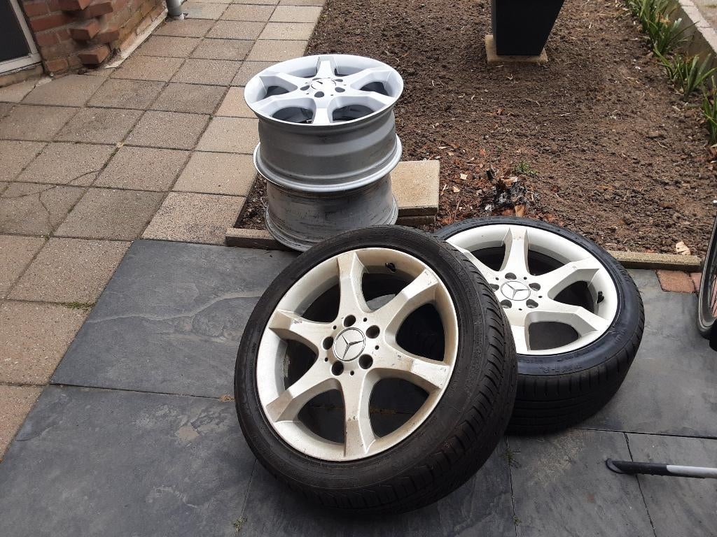 Breeddset Hoedus Mercedes, Auto-onderdelen, Banden en Velgen, Ophalen, Velg(en), 17 inch, Personenwagen