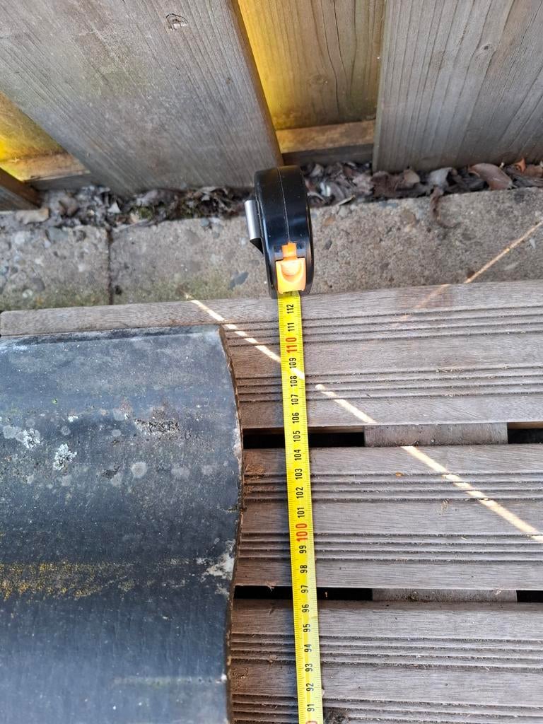 Eternit golfplaat 4 stuks inclusief passende nokstukken, Ophalen, Overige materialen, Gebruikt, Zwart