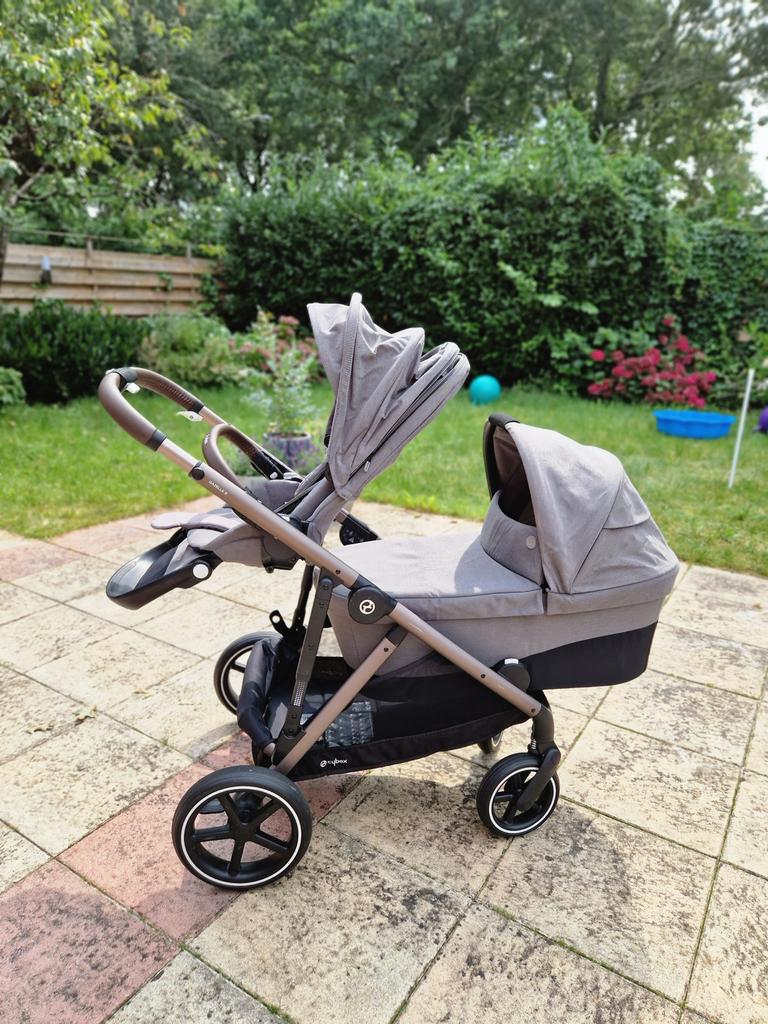 Gazelle Cybex S duo kinderwagen met reiswieg en zitje, Kinderen en Baby's, Kinderwagens en Combinaties, Gebruikt, Duowagen, Combiwagen