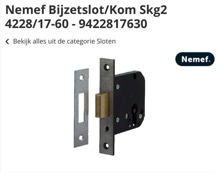 Nemef Veiligheidsslot 4228  + sluitkom - Nieuw in doos!, Doe-het-zelf en Verbouw, Hang- en Sluitwerk, Nieuw, Slot, IJzer, Ophalen of Verzenden