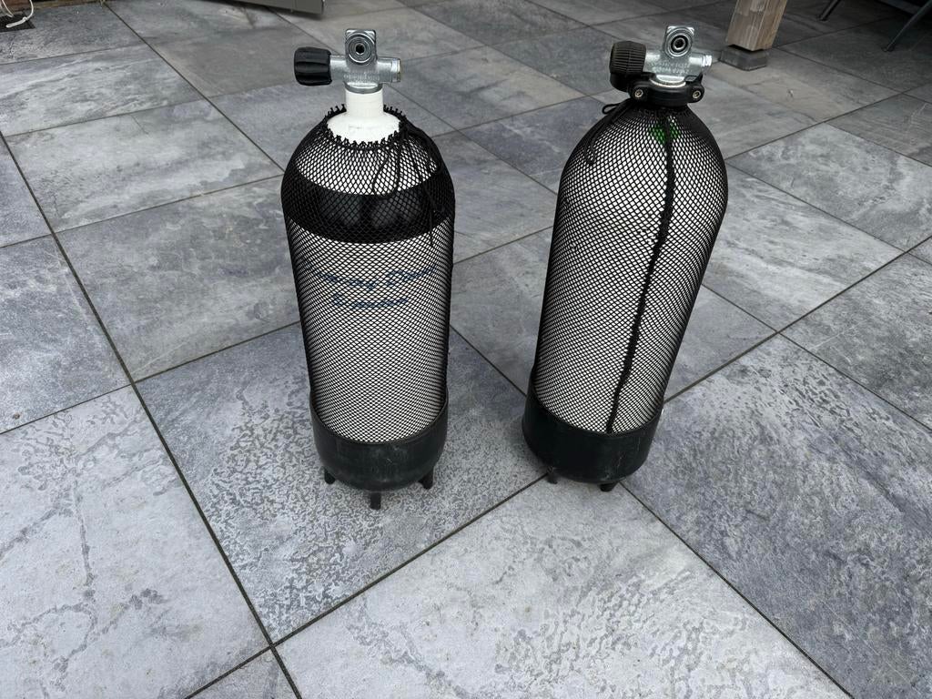 2x 15 L Duiktank in zeer nette staat - opnieuw keuren nodig, Ophalen, Gebruikt, Duikfles