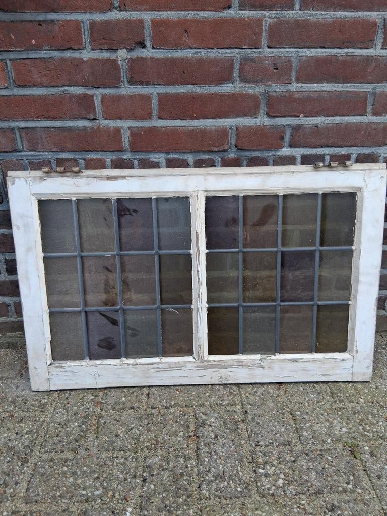 Glas in lood raam, Doe-het-zelf en Verbouw, Glas en Ramen, Ophalen, Gevelraam of Ruit, Minder dan 80 cm, Minder dan 80 cm