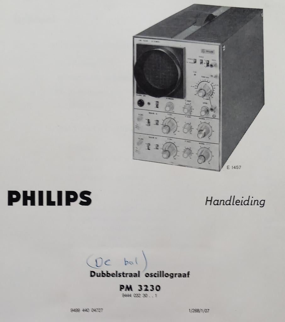 Servicemanual PM 3230, Verzenden, Gebruikt