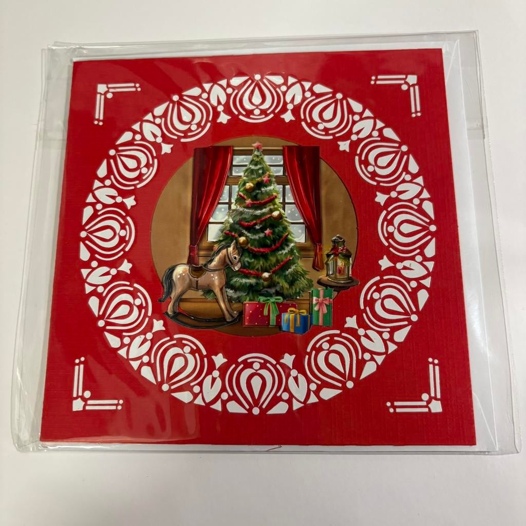 Hobbydots kerstkaart kerstboom, Ophalen of Verzenden, Zo goed als nieuw, Overige thema's