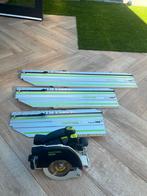 Festool HKC 55 EB Accu Cirkelzaag met 3 Geleiderails, Cirkelzaag, 600 tot 1200 watt, Ophalen of Verzenden, Zo goed als nieuw