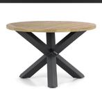 Ronde buiten eettafel (120 cm) met 3 stoelen, Tuin en Terras, Ophalen, Gebruikt, Rond, Teakhout