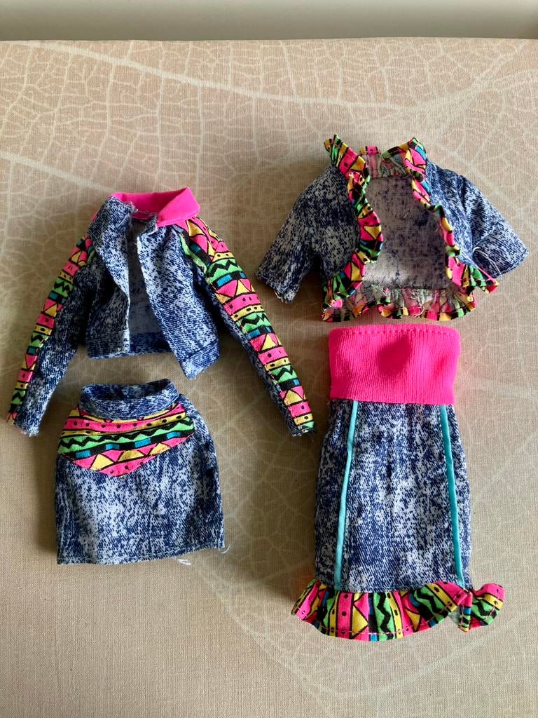 Vintage barbie kleding Jeans Weekend Fashions #778 1990, Ophalen of Verzenden, Zo goed als nieuw, Kleertjes