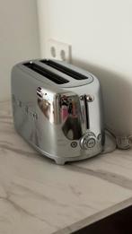 SMEG TSF02 Broodrooster Chrome - 4 Sneden - 50's Retro Style, Ophalen, Zo goed als nieuw, Uitneembare kruimellade