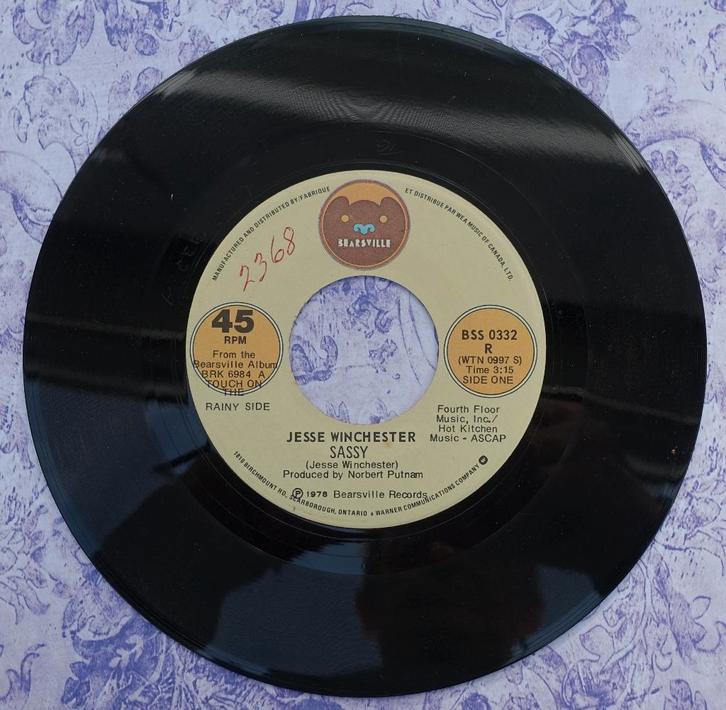 jesse winchester - sassy, Cd's en Dvd's, Vinyl Singles, Gebruikt, Single, Overige genres, 7 inch, Ophalen of Verzenden