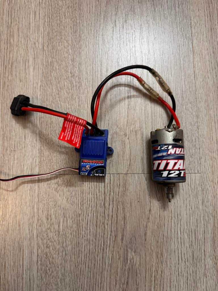 Traxxas XL-5 ESC en Titan 12T motor met zender, Elektro, Gebruikt, Ophalen of Verzenden, Onderdeel