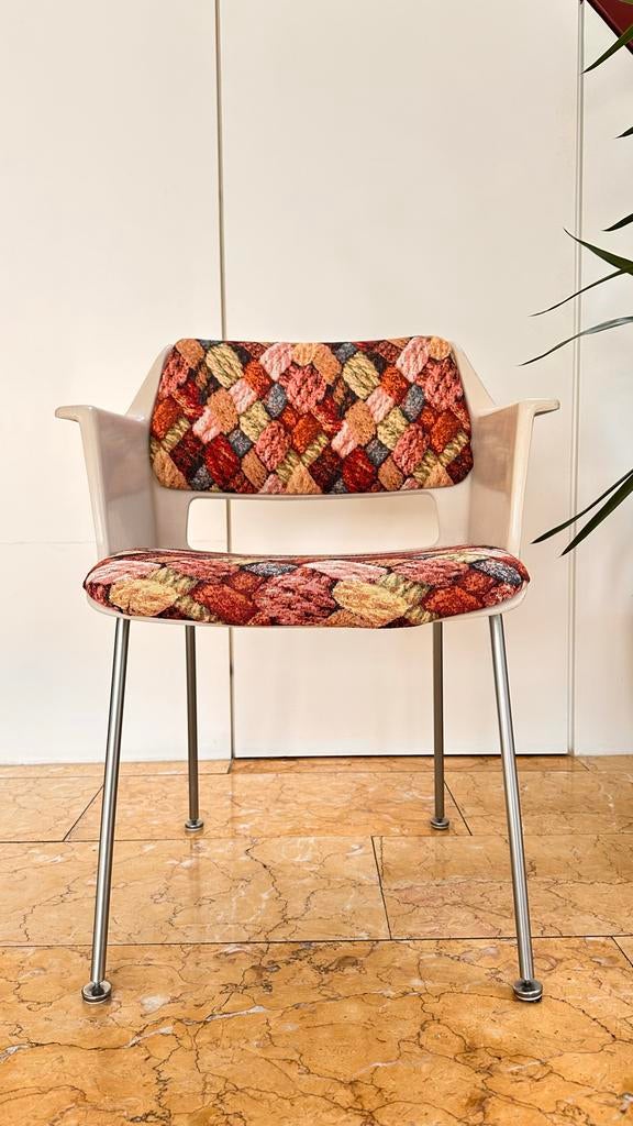 Vintage Design Gispen kuipstoel model 2225 André Cordemeyer, Huis en Inrichting, Stoelen, Ophalen, Kunststof, Gebruikt, Overige kleuren