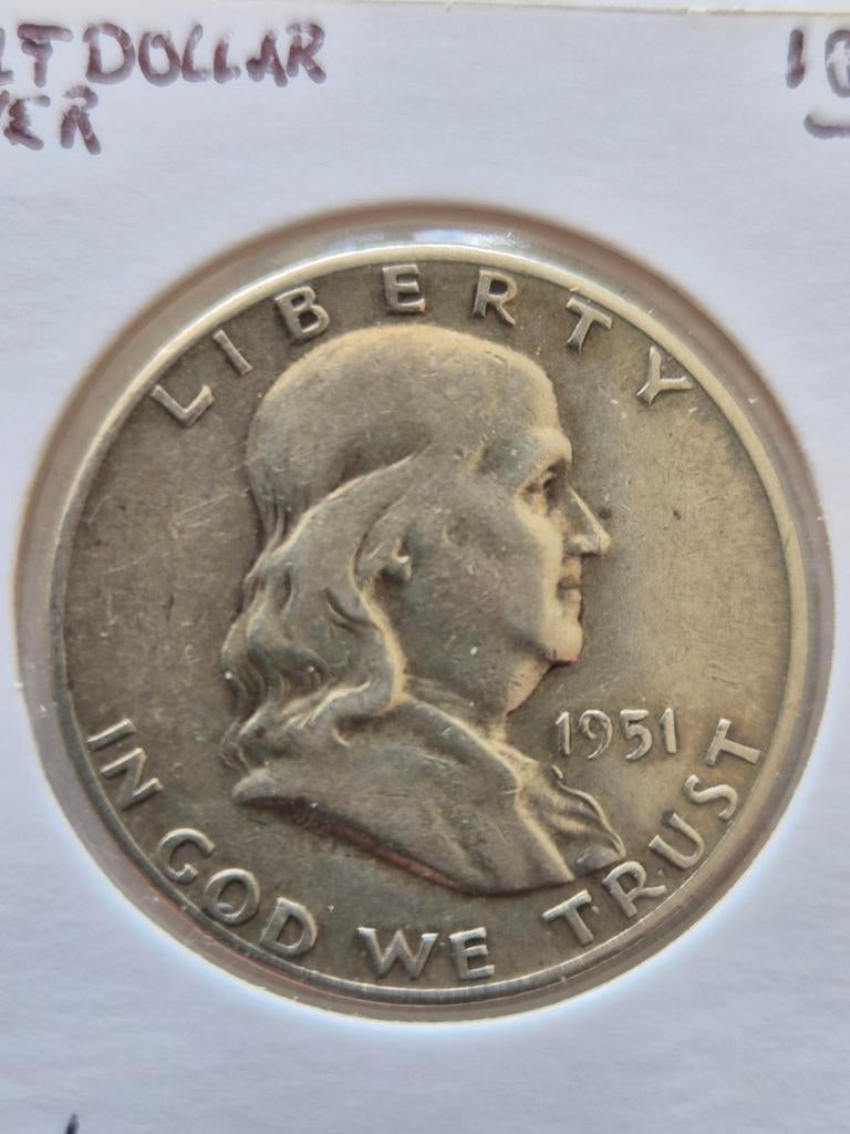 Half Dollar Amerika 1951 zilver, Verzenden, Noord-Amerika, Zilver